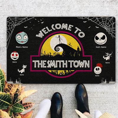 89Customized Welcome to Halloween town 2 personalized doormat