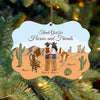 89Customized Thank God For Horses And Friends Western Girls Personalized One Sided Ornament