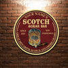 89Customized great men drink scotch and smoke cigars personalized wood sign