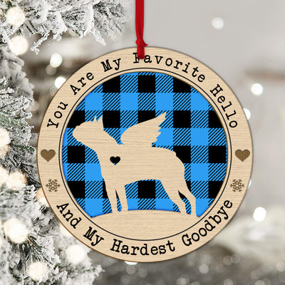 89Customized Angel Dog Silhouette Personalized 2 Layered Wooden Ornament - Christmas Gift For Dog Lovers