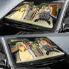 89Customized Funny chickens personalized car sun shade