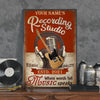 89Customized Recording studio guitar personalized poster