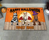 89Customized Happy Halloween Horses Personalized Doormat