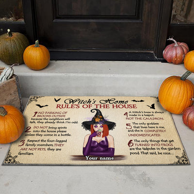 89Customized Witch's home rules of the house Customized Doormat