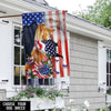89Customized Proud Eagle Dog America Customized Garden Flag