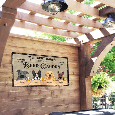89Customized Tavern beer and dog Customized Printed Metal Sign