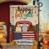 89Customized Happy Fall y'all chickens version personalized flag