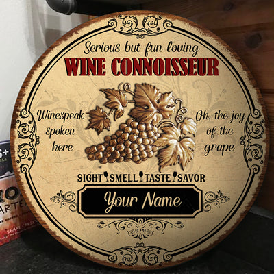 89Customized Wine Connoisseur Customized Wood Sign