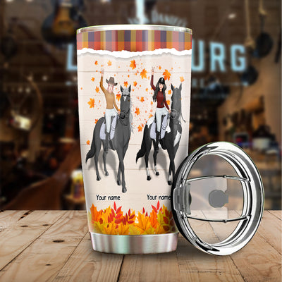 89Customized Thank god for horses and friends personalized tumbler