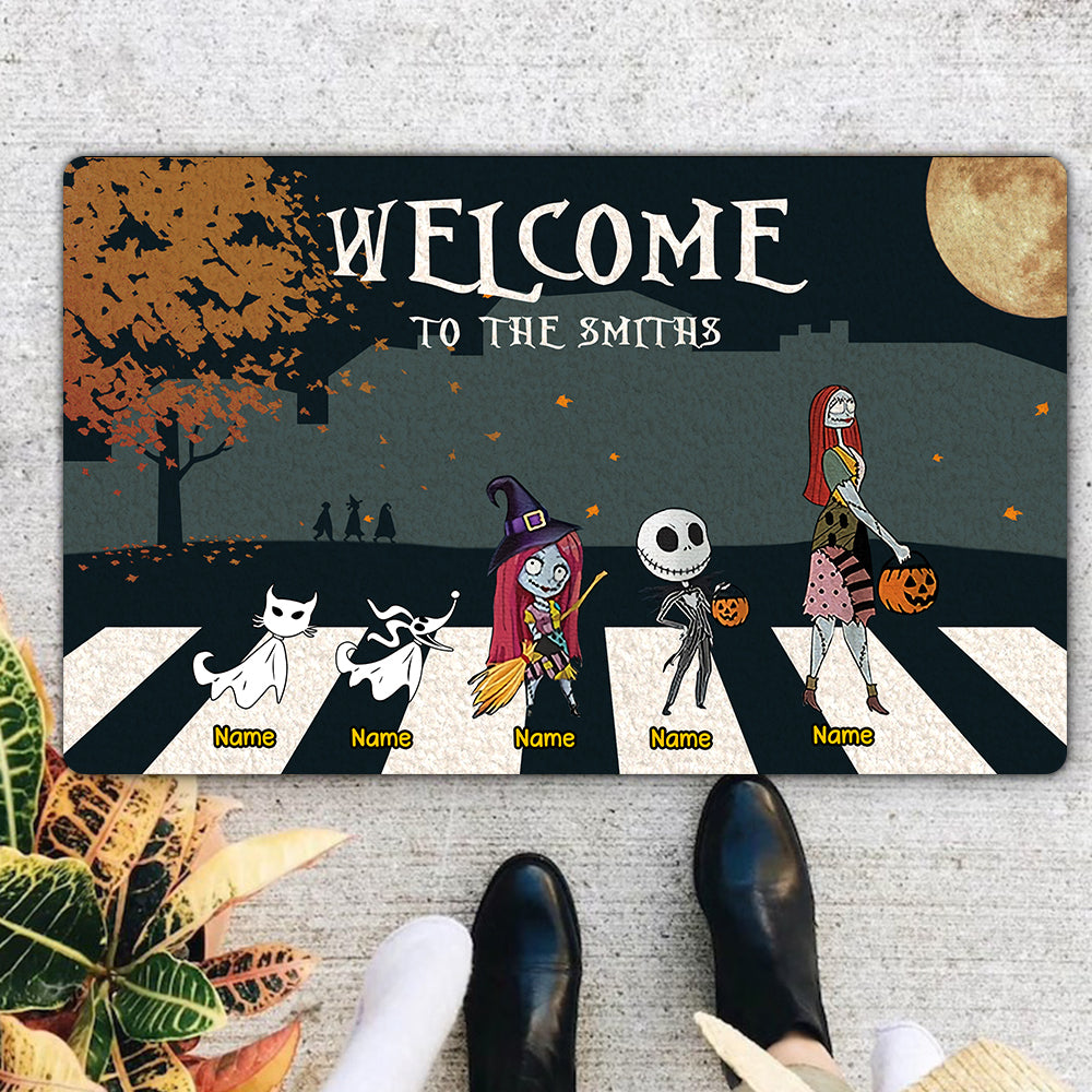 89Customized Welcome to the family single parent personalized doormat