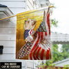 89Customized Proud Eagle Dog America Customized Garden Flag