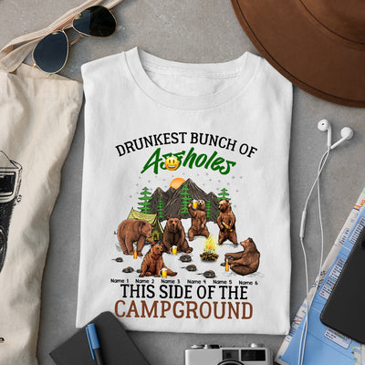 89Customized bunch of drunkest this side of the campground Customized Shirt