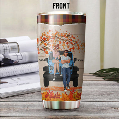 89Customized You Me & The Jeep Personalized Tumbler