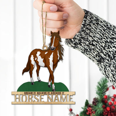 89Customized Head Up Heels Down Horse Lover Personalized Ornament