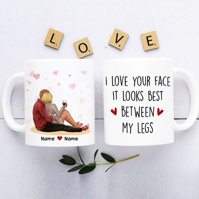 89Customized I love her Personality and she loves my Dedication Personalized Mug