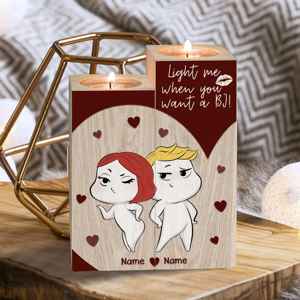 89Customized Funny and Naughty Gift For Him Gift for Her Personalized Candle Holder