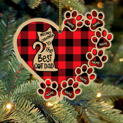 89Customized Meowy Christmas to the best cat mom personalized ornament