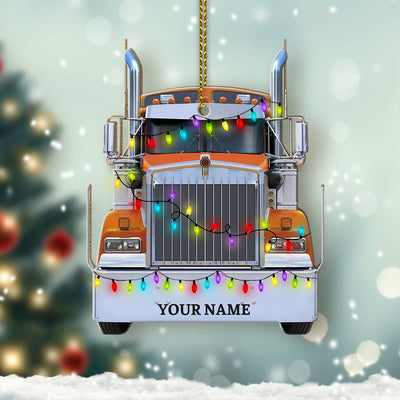 89Customized Trucker Truck Christmas Personalized Ornament