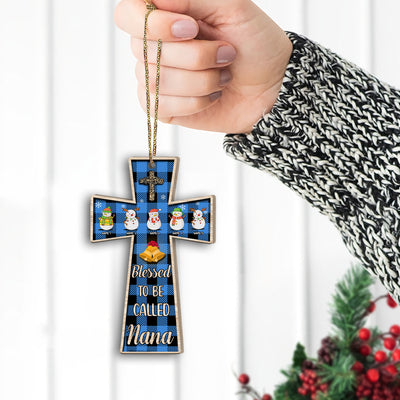 89Customized Blessed to be called Nana cross personalized ornament