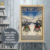 89Customized Snowmobiling Couple Vertical Poster