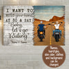 89Customized Biker Couple Horizontal Poster