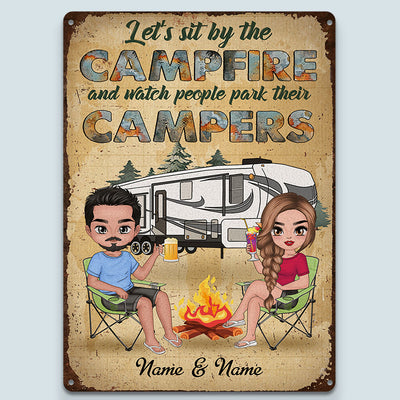 89 Customeized Making memories one campsite at a time Doll Camping Couple Ver.1 Personalized Metal Sign