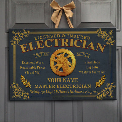 89Customized Personalized Electrician Pallet Sign