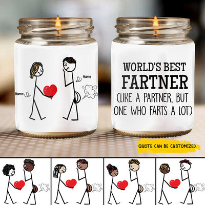 89Customized Funny Fart Couple Personalized Candle