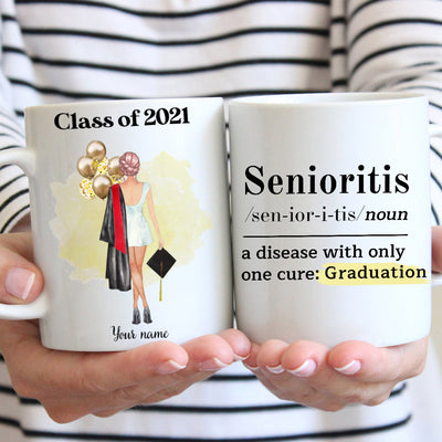 89Customized Personalized Mug Senioritis Definition Graduation