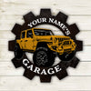 89Customized Jeep garage personalized cut metal sign