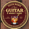 89Customized great women drink whiskey and play guitar personalized wood sign