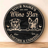 89Customized Wine bar dog uncork and unwind Customized Wood Sign