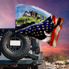 89Customized American Jeep Dogs/Cats Personalized House Flag