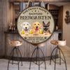 89Customized backyard Beer Garden and Dogs Customized Wood Sign