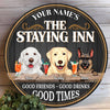 89Customized The Staying inn dogs Customized Wood Sign