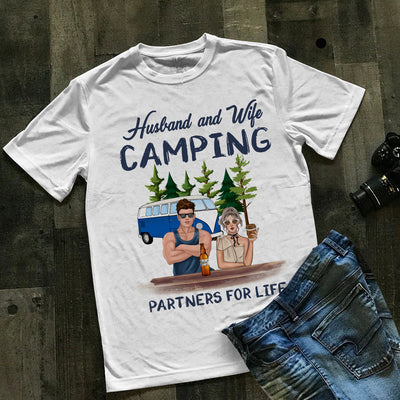 89Customized A Girl Her Hubby And Her Camper It's A Beautiful Thing Personalized Shirt