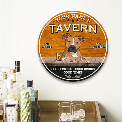 89Customized The Watering Hole and Dog Customized Wood Sign