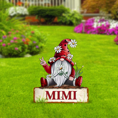 89Customized Grandma Gnome personalized Metal Garden Art