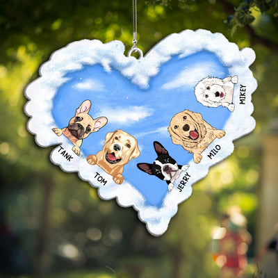 89Customized What the entrance to heaven must look like Dog Memorial Car Ornament 2 Sides