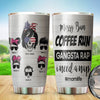 89Customized Messy bun coffe run personalized tumbler