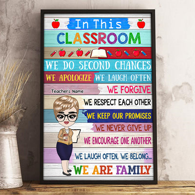 89Customized In this Classroom we are family Customized Poster