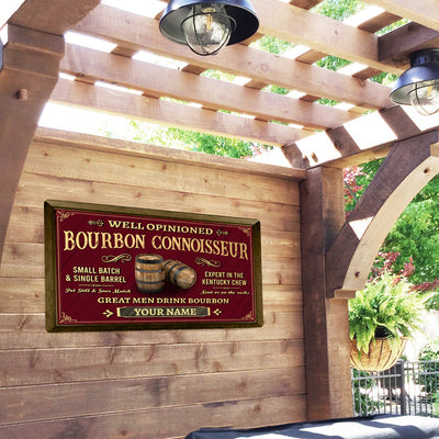 89Customized Bourbon connoisseur Printed Metal Sign