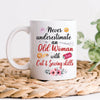 89Customized Never underestimate an old woman with cats & sewing skills Personalized Mug