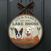 89Customized Dog Lake house personalized wood sign