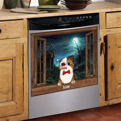 89Customized Cat Horror Movies Characters Personalized Dishwasher Cover