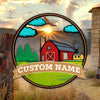 89Customized Farm Barn personalized cut metal sign