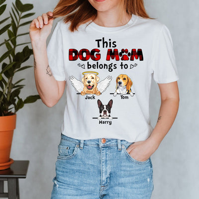 89Customized This Dog Mom belongs to Dog Lovers T-Shirt