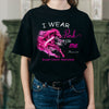 89Customized I wear pink for my family personalized shirt