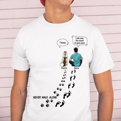 89Customized Never walk alone Dog Memorial Personalized Shirt