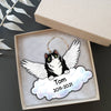 89Customized Cat Memorial Angel Cat on Cloud Ornament